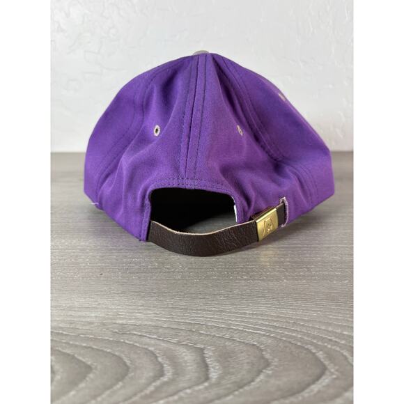 Vintage "the Bee" Purple Gray Men's Adjustable Hat/ Cap- Atexace Made in USA - Picture 3 of 5